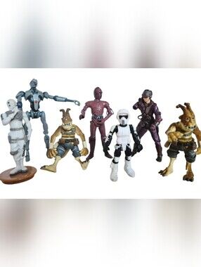 Vintage Star Wars Hasbro Action Figure Lot 6 Figures 2000 to 2004
